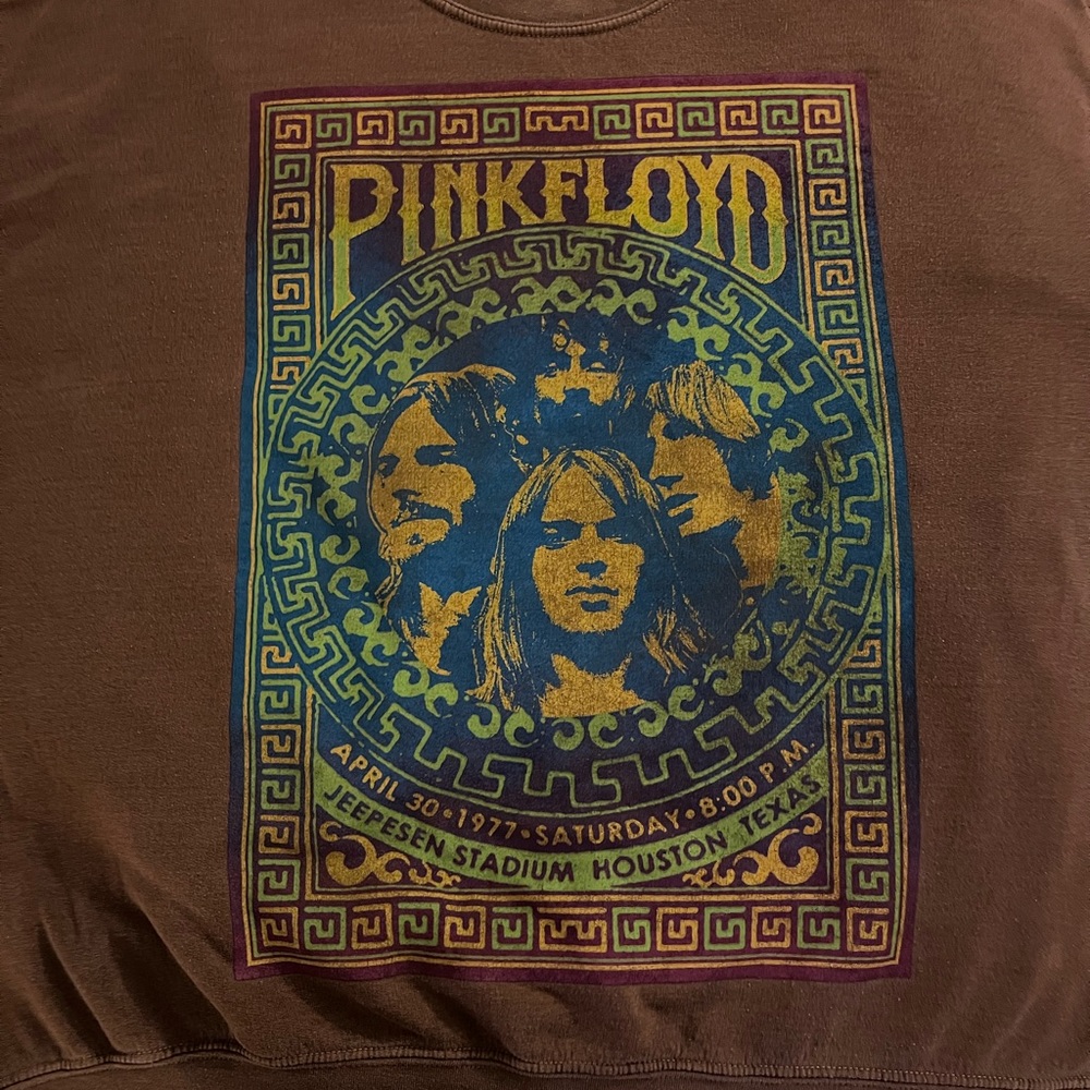 Vintage Distressed Pink Floyd Sweatshirt size XL